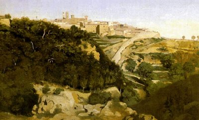 Landschaft mit Stadt tekijältä Jean Baptiste Camille Corot